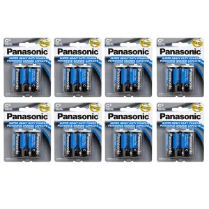 16 X Panasonic C Batteries Super Heavy Duty Carbon Zinc Battery 1.5V Home Office