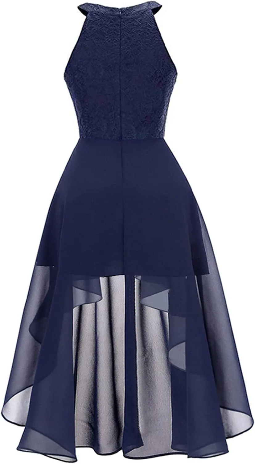 2023 Womens Summer Plus Size Dresses Sleeveless Choker Neck Solid Color Midi Length Sexy Tunic Cocktail Party Dress
