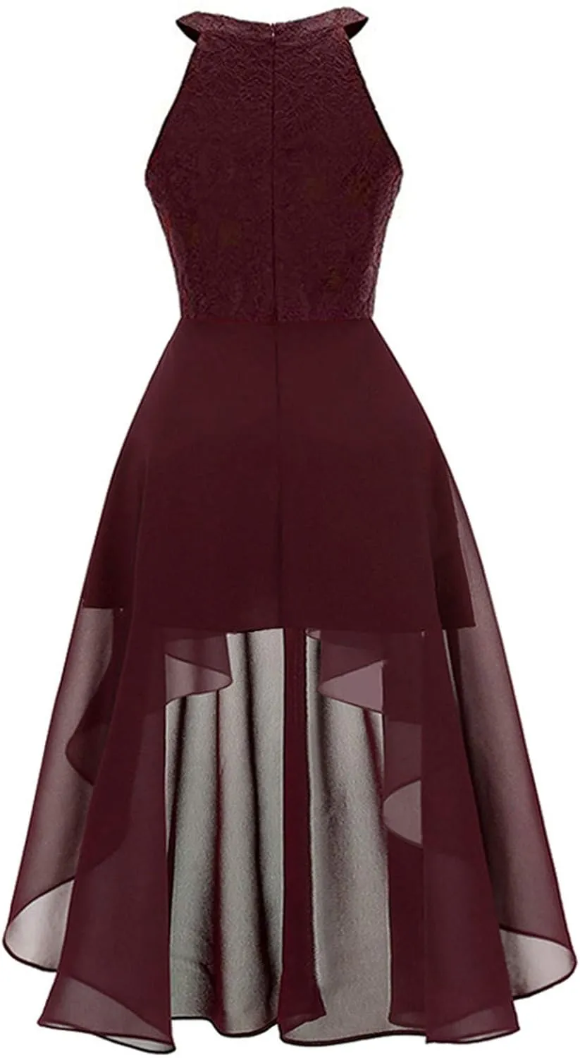 2023 Womens Summer Plus Size Dresses Sleeveless Choker Neck Solid Color Midi Length Sexy Tunic Cocktail Party Dress