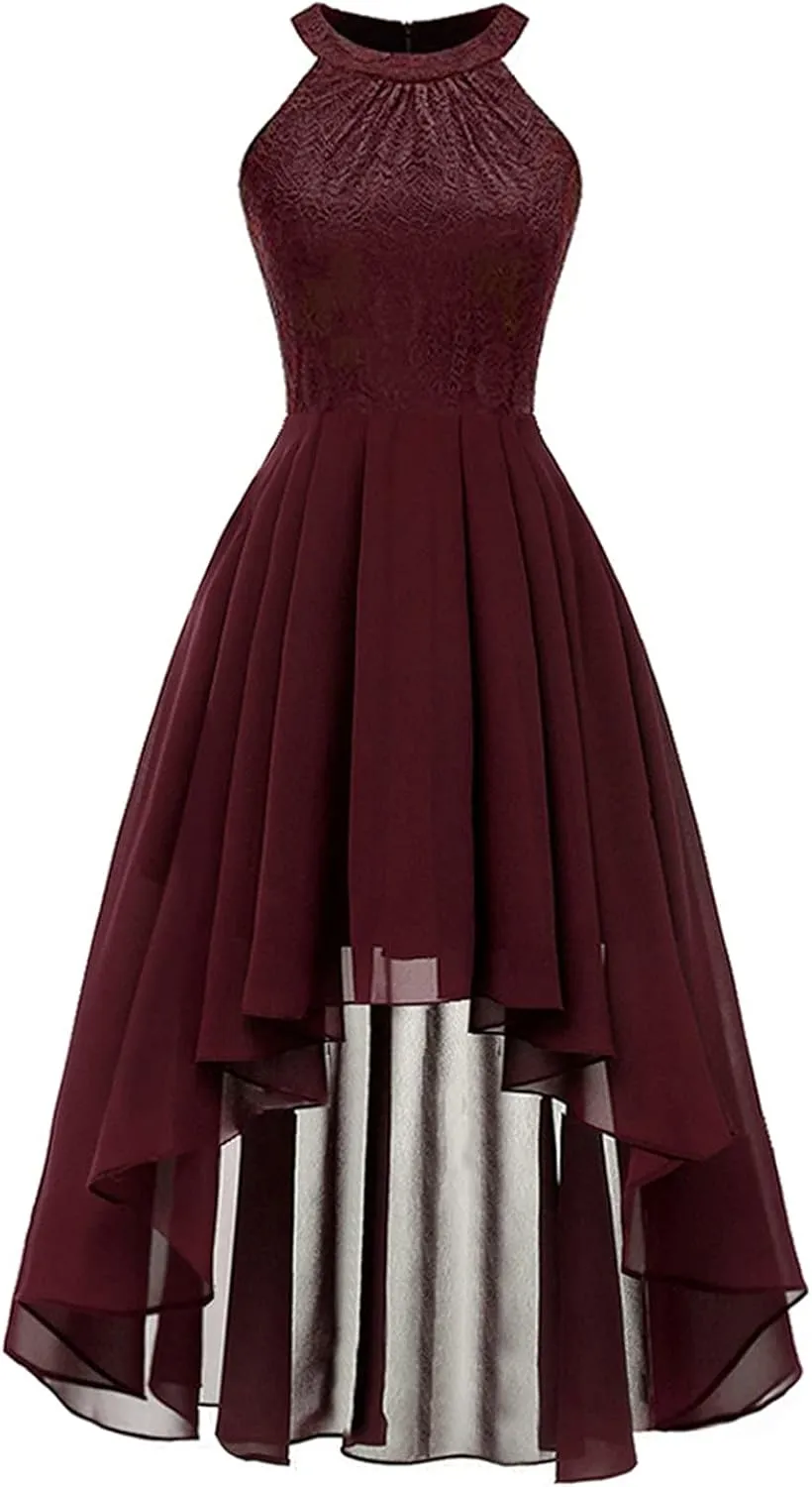2023 Womens Summer Plus Size Dresses Sleeveless Choker Neck Solid Color Midi Length Sexy Tunic Cocktail Party Dress