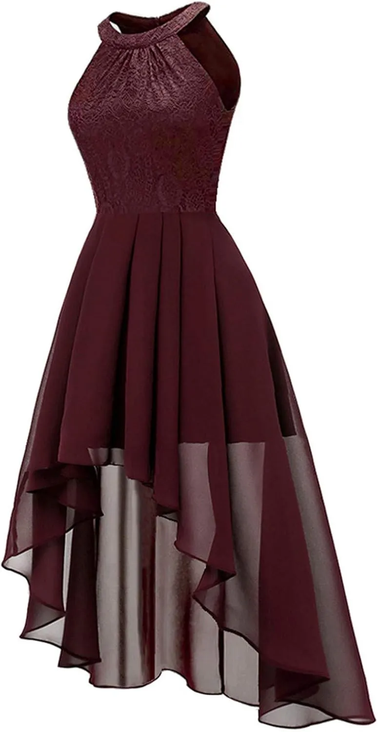 2023 Womens Summer Plus Size Dresses Sleeveless Choker Neck Solid Color Midi Length Sexy Tunic Cocktail Party Dress
