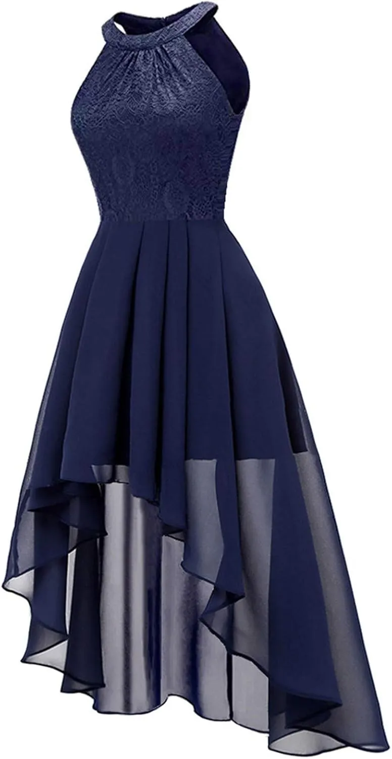 2023 Womens Summer Plus Size Dresses Sleeveless Choker Neck Solid Color Midi Length Sexy Tunic Cocktail Party Dress