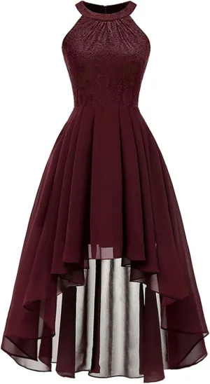 2023 Womens Summer Plus Size Dresses Sleeveless Choker Neck Solid Color Midi Length Sexy Tunic Cocktail Party Dress