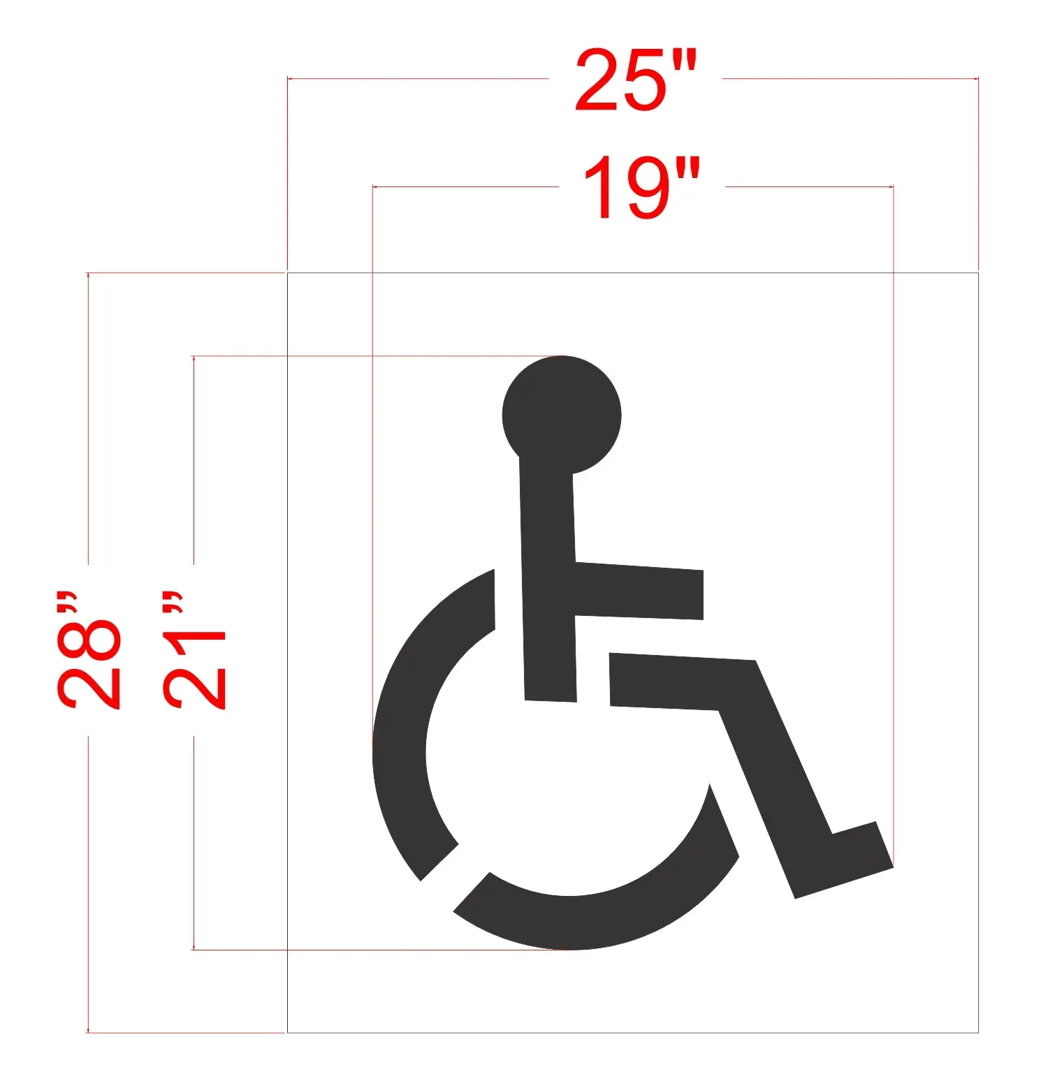 21.5" Handicap Stencil