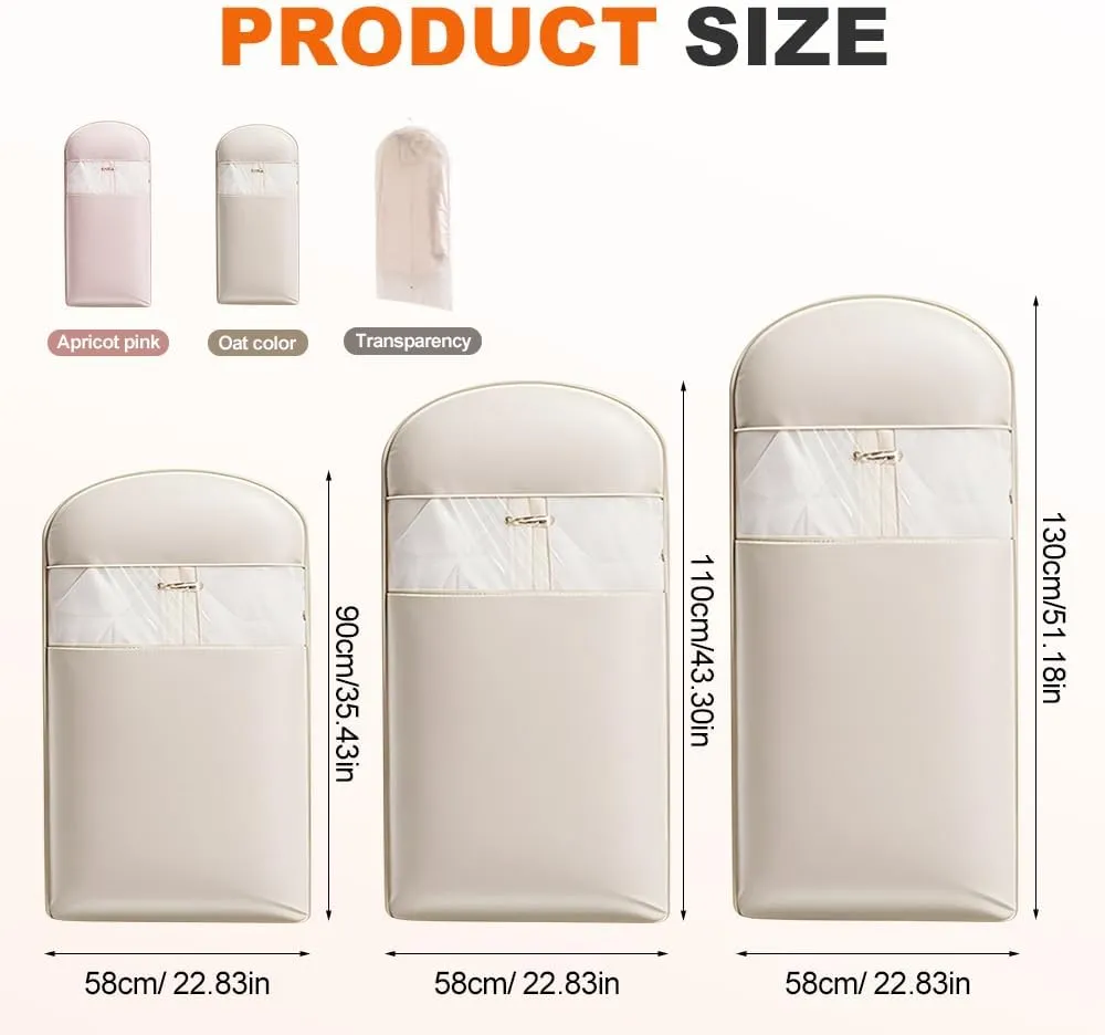 4 Pcs Space Saving Hanging Garment Bag With Self Compression Zipper,35"/43"/52" Space Saver Closet Organizers,Garment Bags For Hanging Clothes For Travel (Pink, 2 Medium 2 Large)