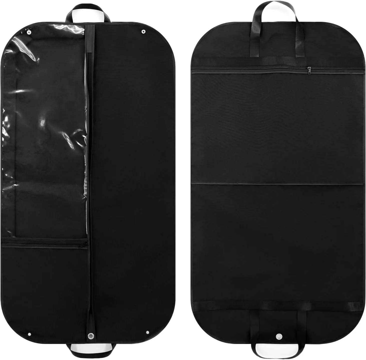 43-Inch 300D Oxford Garment Bag for Travel, Hanging Clothes Suit Bags for Men and Women, Waterproof Large Black suit cover with Handles and Zipper garment cover with pockets