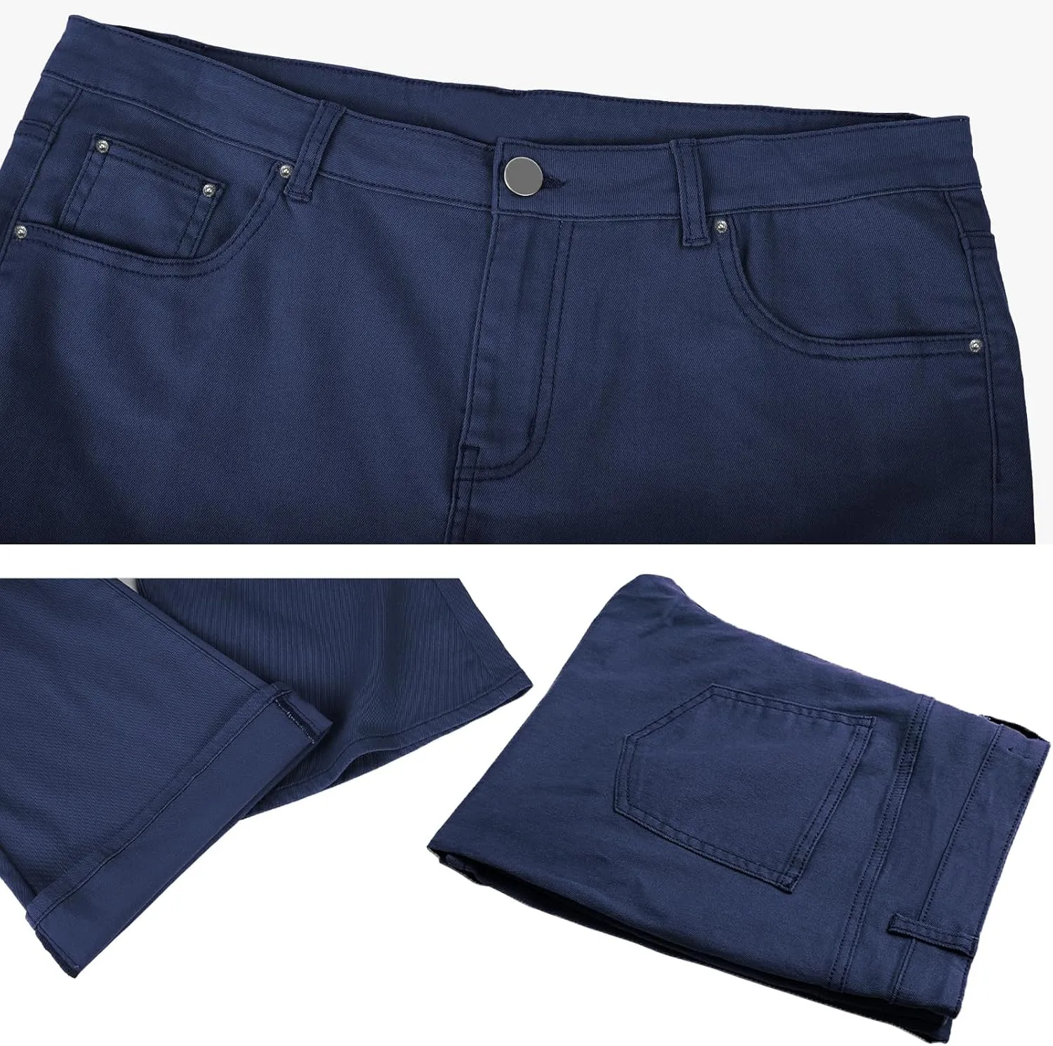 70SFUSION Men's Relaxed Fit Vintage Jeans, Classic 70s Style Bell Bottom Denim Pants