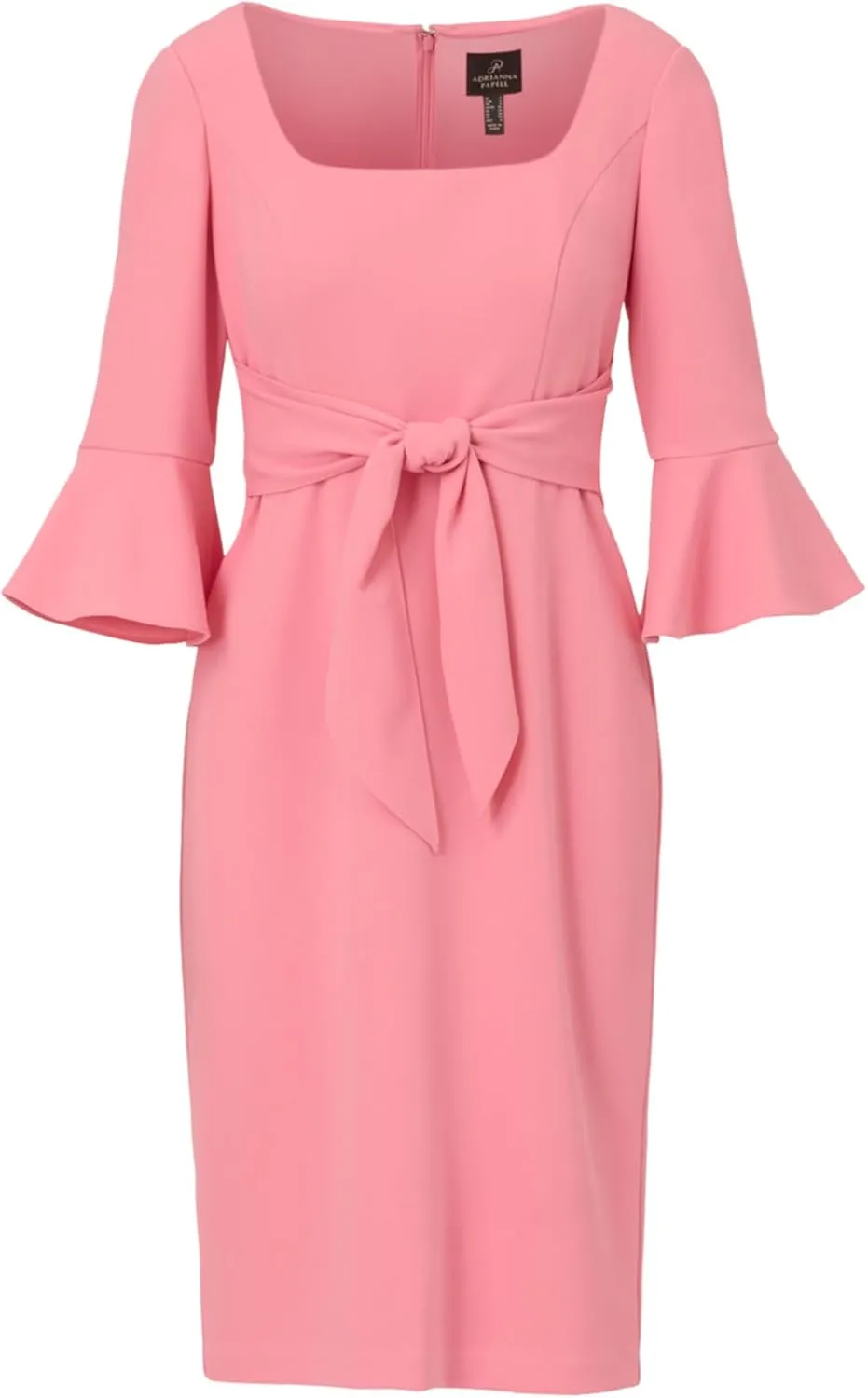 Adrianna Papell Women's Bell Sleeve Tie Front Dress