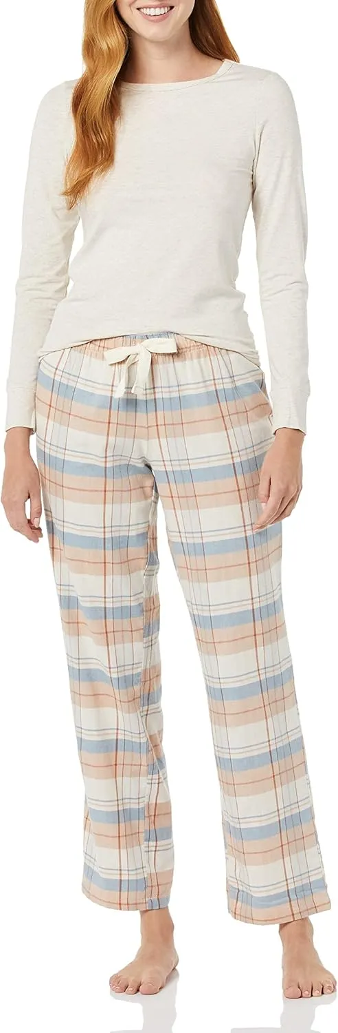 Amazon Essentials Harry Potter | Looney Tunes Women's Lightweight Flannel Pant and Long-Sleeve T-Shirt Sleep Set