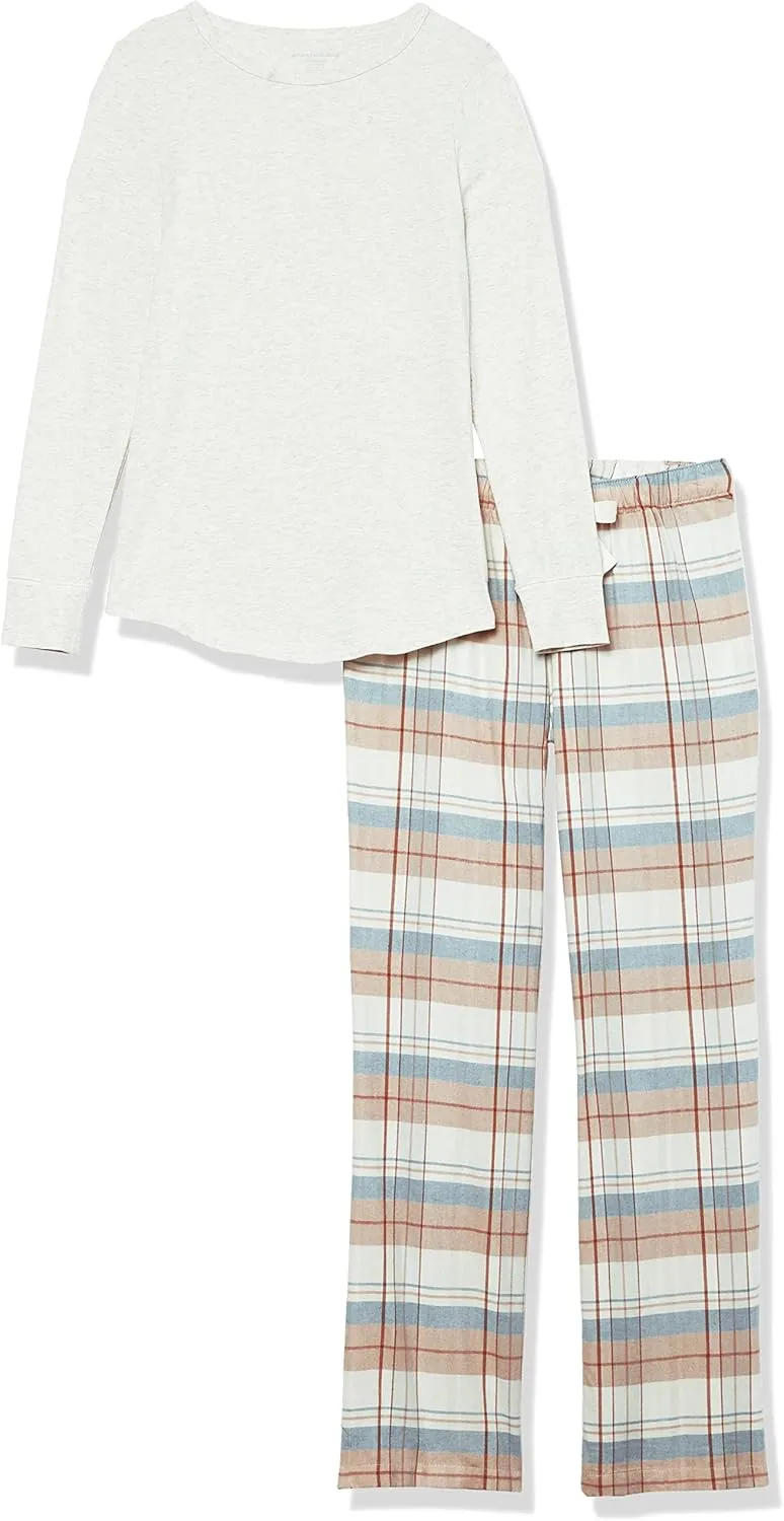 Amazon Essentials Harry Potter | Looney Tunes Women's Lightweight Flannel Pant and Long-Sleeve T-Shirt Sleep Set