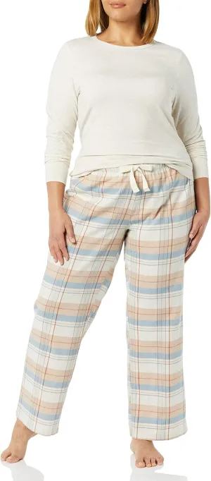 Amazon Essentials Harry Potter | Looney Tunes Women's Lightweight Flannel Pant and Long-Sleeve T-Shirt Sleep Set
