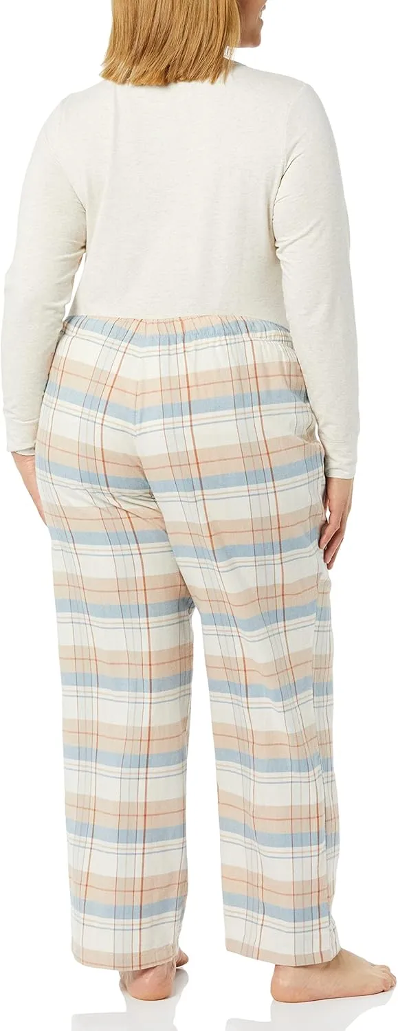 Amazon Essentials Harry Potter | Looney Tunes Women's Lightweight Flannel Pant and Long-Sleeve T-Shirt Sleep Set