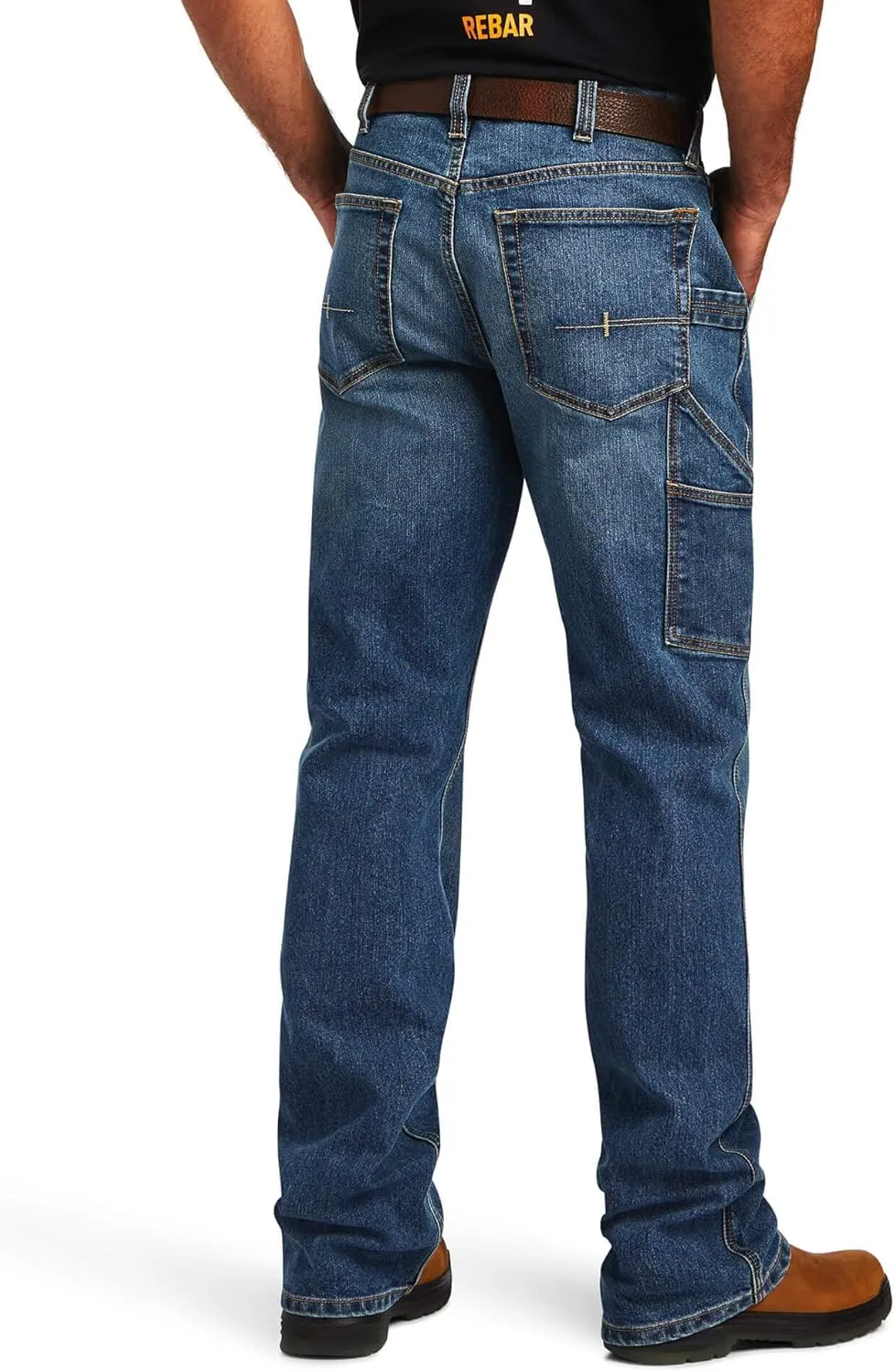 Ariat Men's Rebar M4 Relaxed Durastretch Workhorse Boot Cut Jean