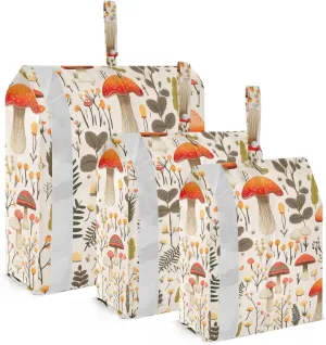 Autumn Mushroom Plants Packing Cubes Lightweight Luggage Organizer with Handle Travel Organizer Bags for Travel Clothes Suitcase