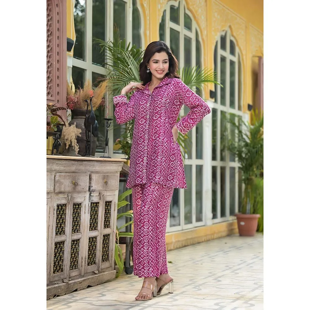 Autumnlane Shivangi Auburn Printed Co-Ord (Set of 2)