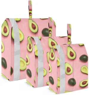 Avocado Green Fruit Packing Cubes Lightweight Luggage Organizer with Handle Travel Organizer Bags for Carry On Clothes