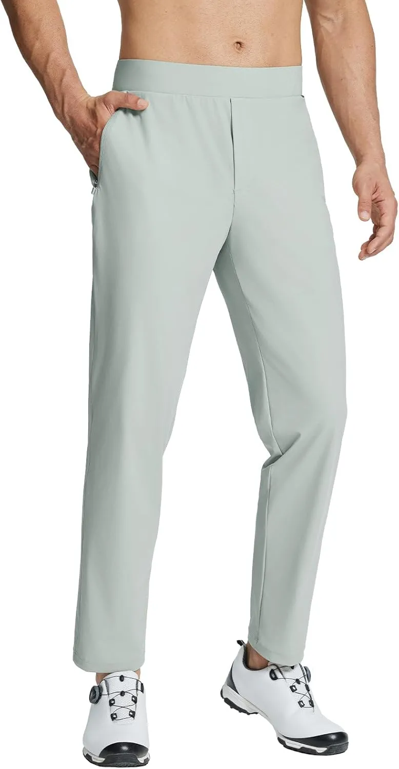 BALEAF Men's Golf Pants Stretch Relaxed Fit 30" Sweatpants with Zipper Pockets Work Casual Athletic