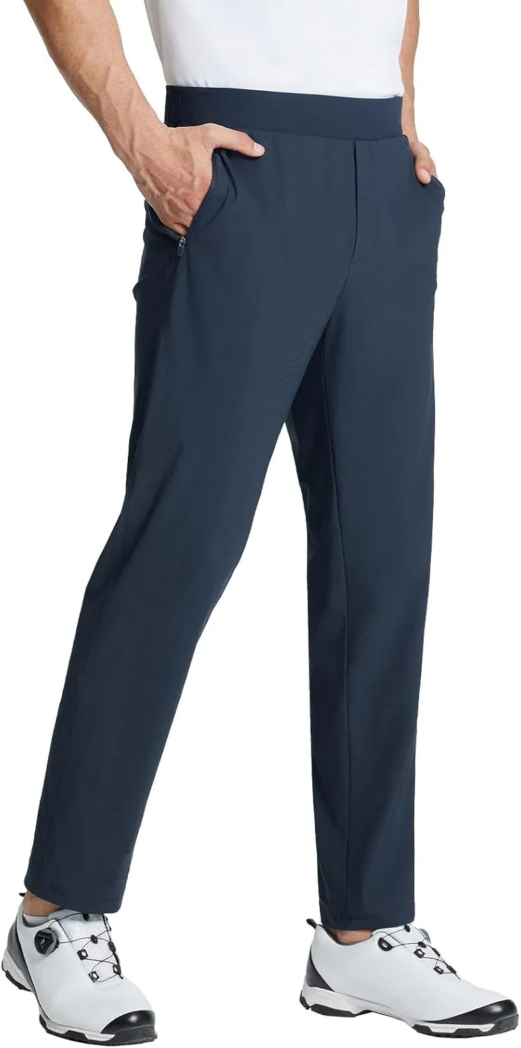 BALEAF Men's Golf Pants Stretch Relaxed Fit 30" Sweatpants with Zipper Pockets Work Casual Athletic