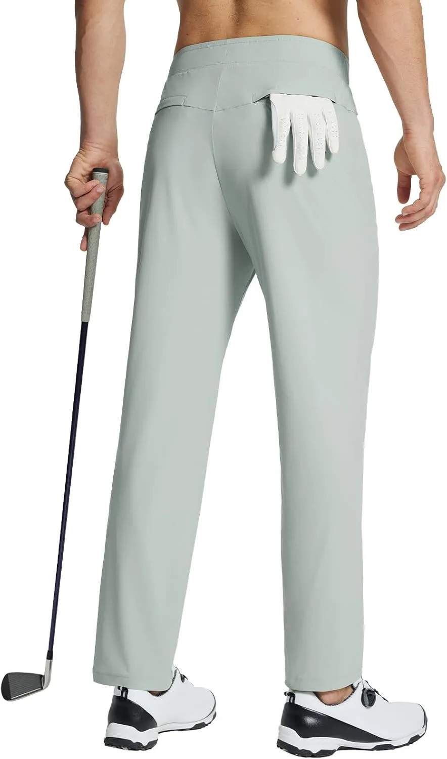 BALEAF Men's Golf Pants Stretch Relaxed Fit 30" Sweatpants with Zipper Pockets Work Casual Athletic
