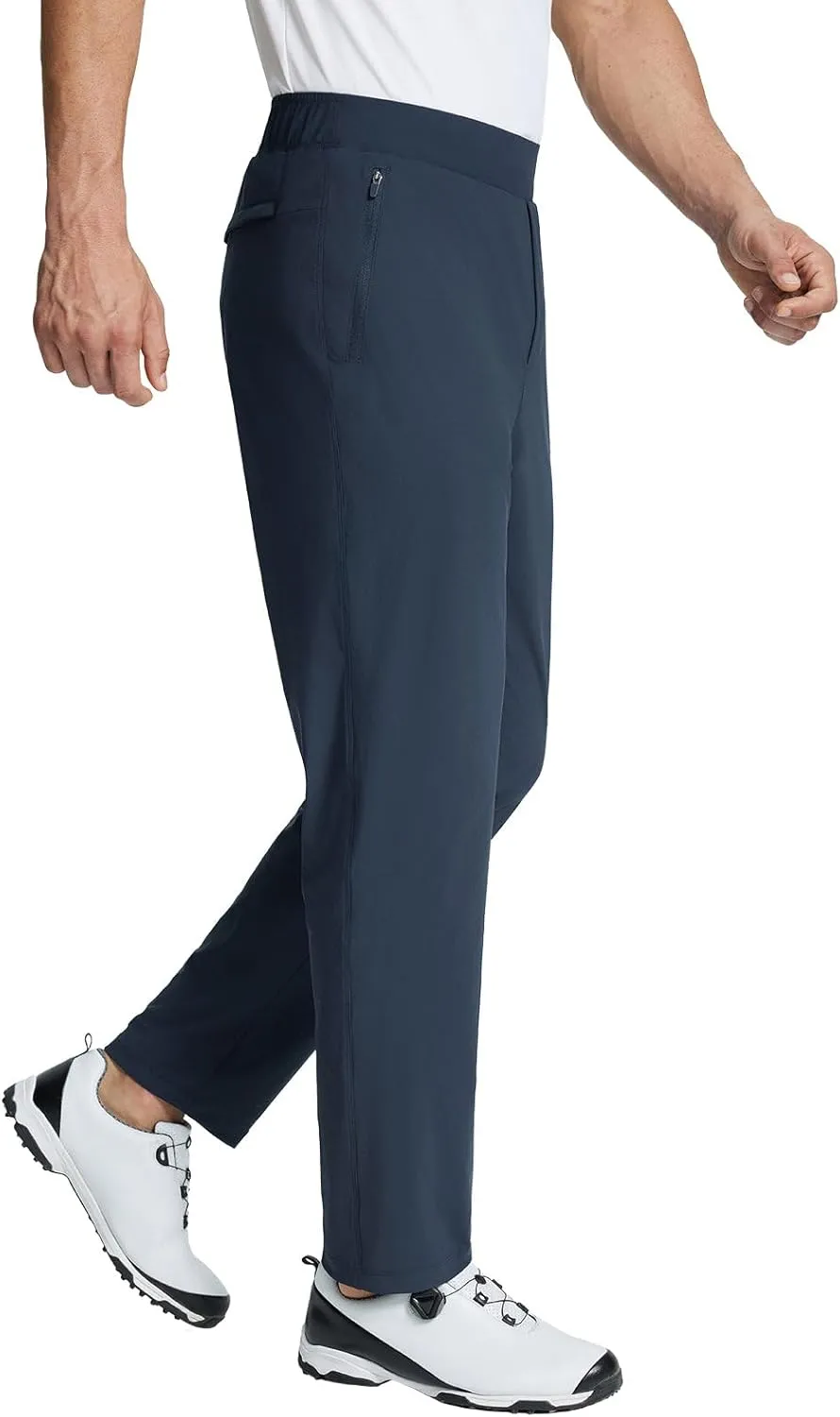 BALEAF Men's Golf Pants Stretch Relaxed Fit 30" Sweatpants with Zipper Pockets Work Casual Athletic
