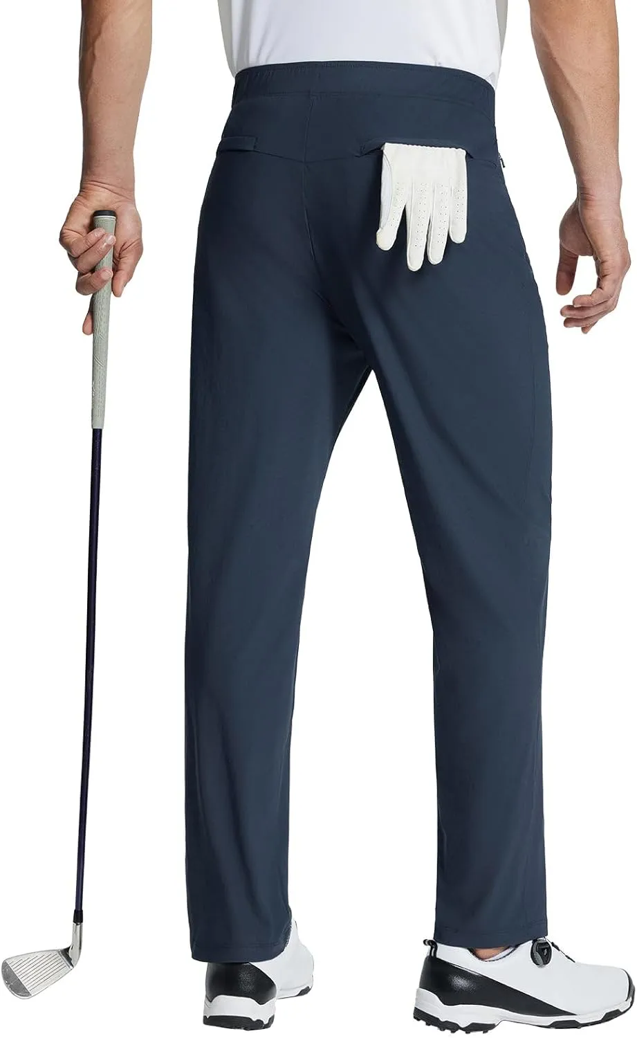BALEAF Men's Golf Pants Stretch Relaxed Fit 30" Sweatpants with Zipper Pockets Work Casual Athletic
