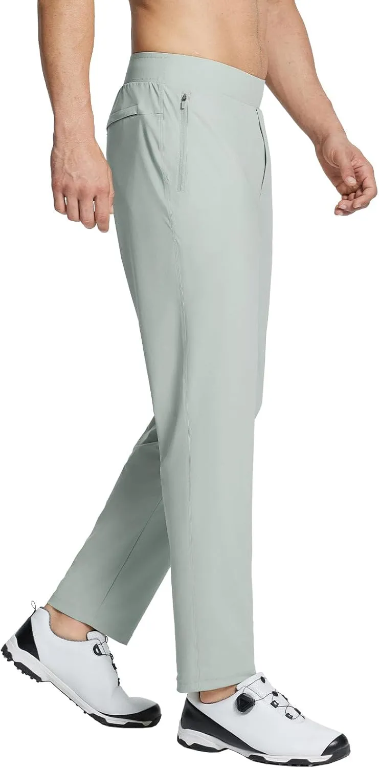 BALEAF Men's Golf Pants Stretch Relaxed Fit 30" Sweatpants with Zipper Pockets Work Casual Athletic