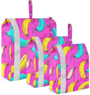 Banana Fruit Colorful Packing Cubes Lightweight Luggage Organizer with Handle Travel Organizer Bags for Carry-On Luggage