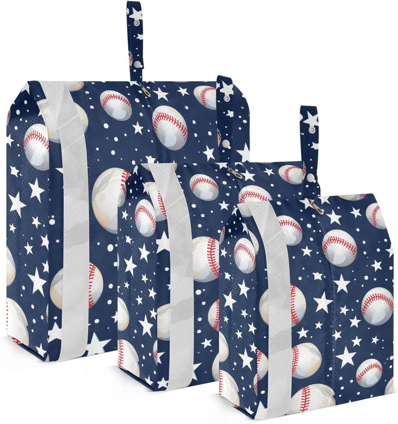 Baseballs Stars Packing Cubes Lightweight Luggage Organizer with Handle Travel Organizer Bags for Suitacase Luggage Carry On