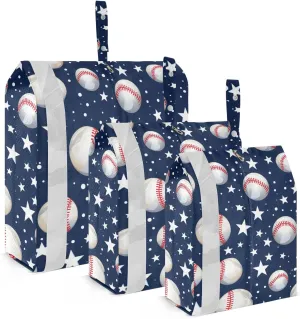 Baseballs Stars Packing Cubes Lightweight Luggage Organizer with Handle Travel Organizer Bags for Suitacase Luggage Carry On