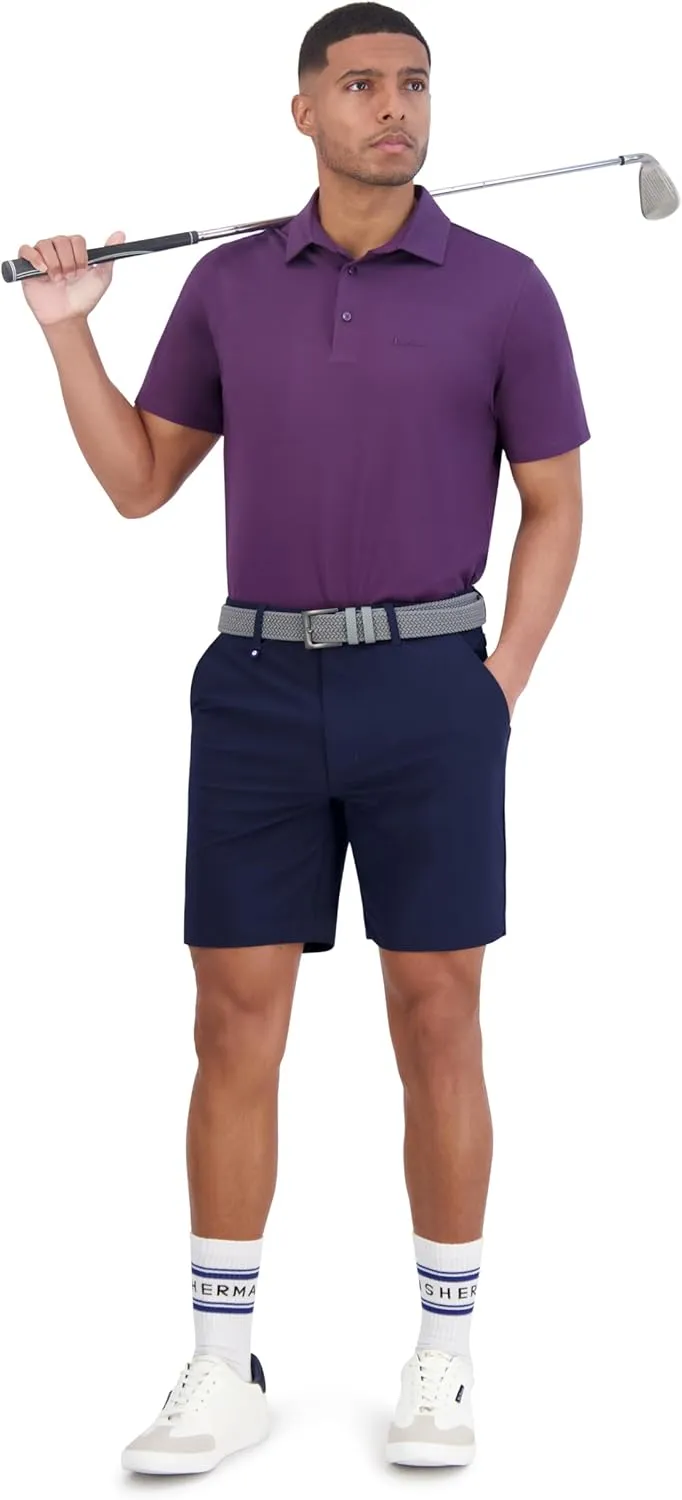 Ben Sherman Men's Pique Golf Sport Athletic Fit, UPF , Moisture-Wicking, Odor Resistant, Casual Shirt