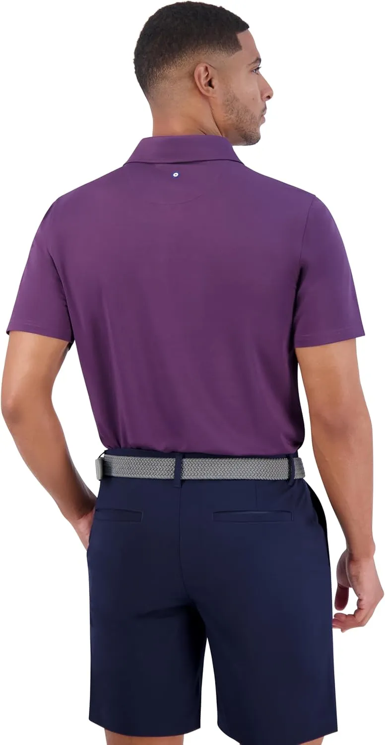 Ben Sherman Men's Pique Golf Sport Athletic Fit, UPF , Moisture-Wicking, Odor Resistant, Casual Shirt