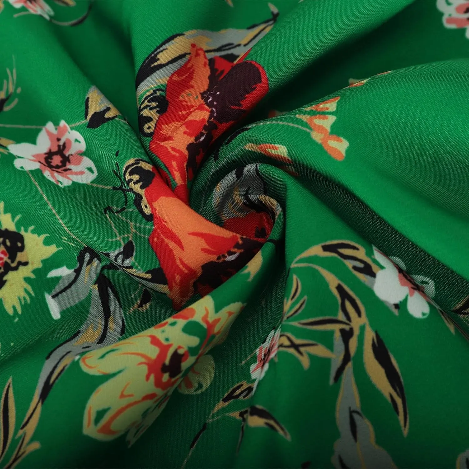 Boho Dresses for Women 2024 Crewneck Puff Short Sleeve Floral Maxi Dress Summer 2024 Trendy Beach Vacation Sundress