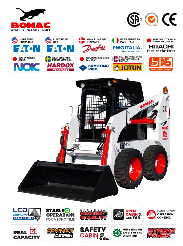 BOMAC Heavy Duty Skid Steer Loader  Model : TX-350L