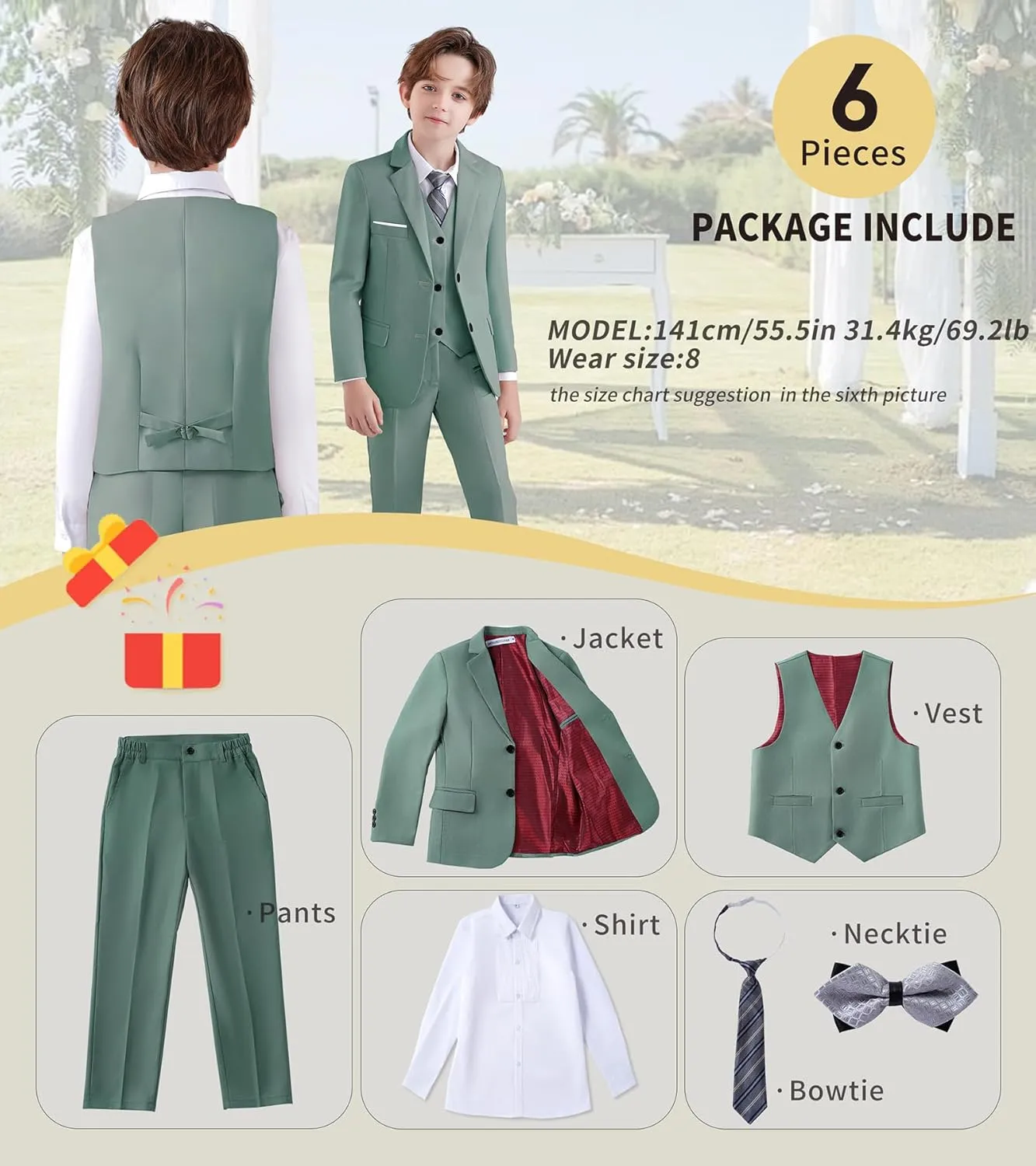 Boys Suit Formal Suits for Boy Slim Fit Kids Suit for Teen Boy Toddler Dress Boys Wedding Communion