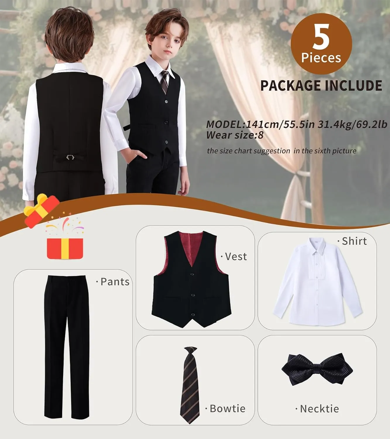 Boys Suit Formal Suits for Boy Slim Fit Kids Suit for Teen Boy Toddler Dress Boys Wedding Communion