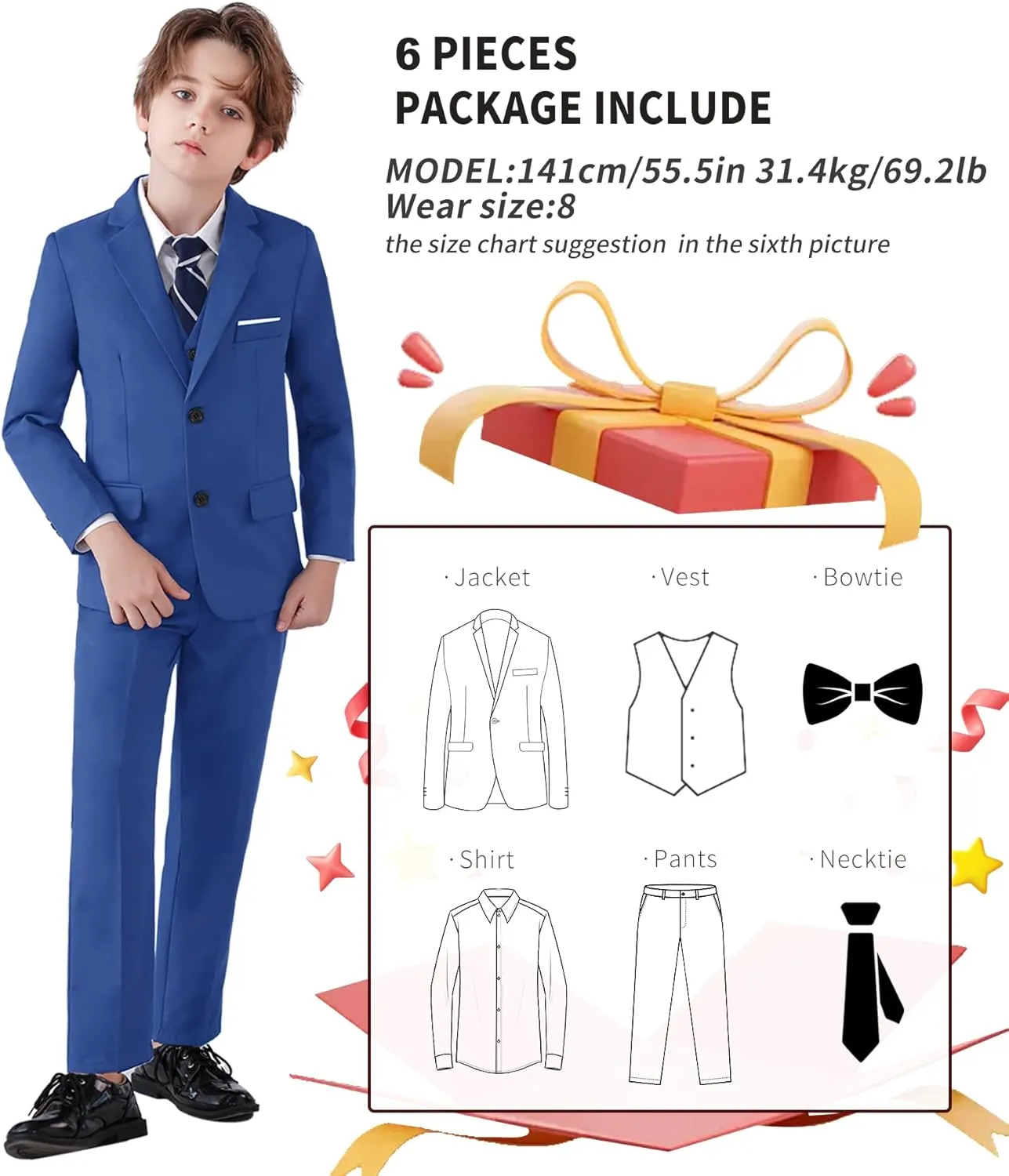 Boys Suit Formal Suits for Boy Slim Fit Kids Suit for Teen Boy Toddler Dress Boys Wedding Communion
