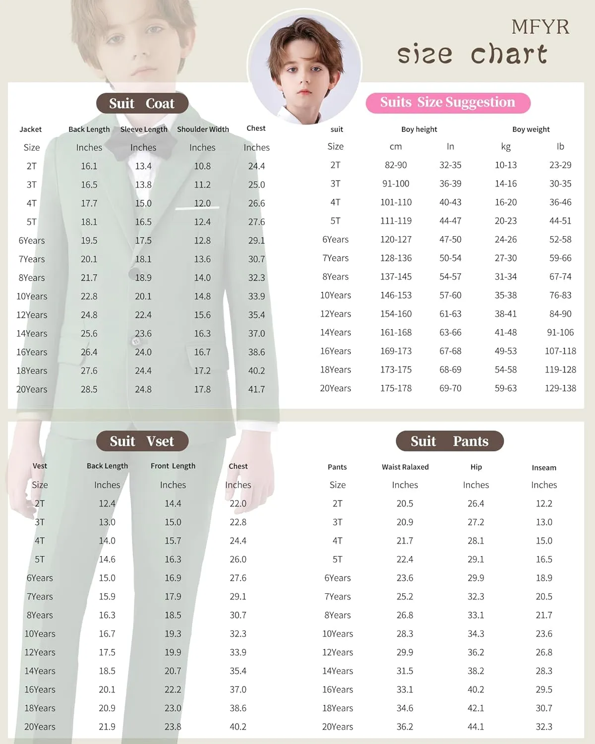 Boys Suit Formal Suits for Boy Slim Fit Kids Suit for Teen Boy Toddler Dress Boys Wedding Communion