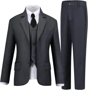 Boys Suits 5 Piece Formal Suit Set Slim Fit Formal Dress Clothes Ring Bearer Outfit for Kids