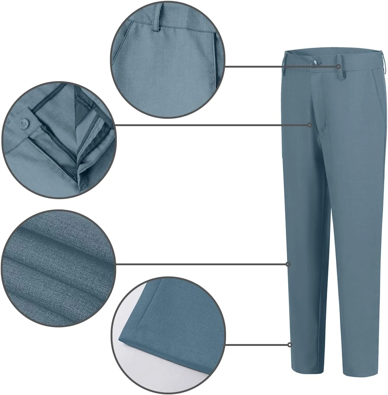 Boys Suits 5 Piece Formal Suit Set Slim Fit Formal Dress Clothes Ring Bearer Outfit for Kids