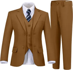 Boys Suits 5 Piece Formal Suit Set Slim Fit Formal Dress Clothes Ring Bearer Outfit for Kids