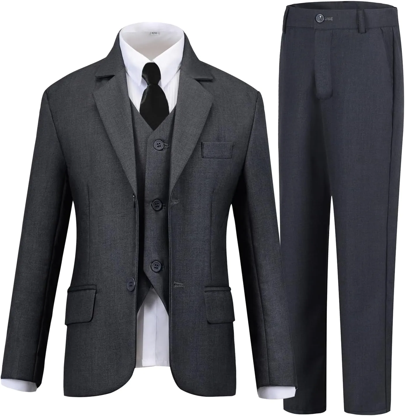 Boys Suits 5 Piece Formal Suit Set Slim Fit Formal Dress Clothes Ring Bearer Outfit for Kids