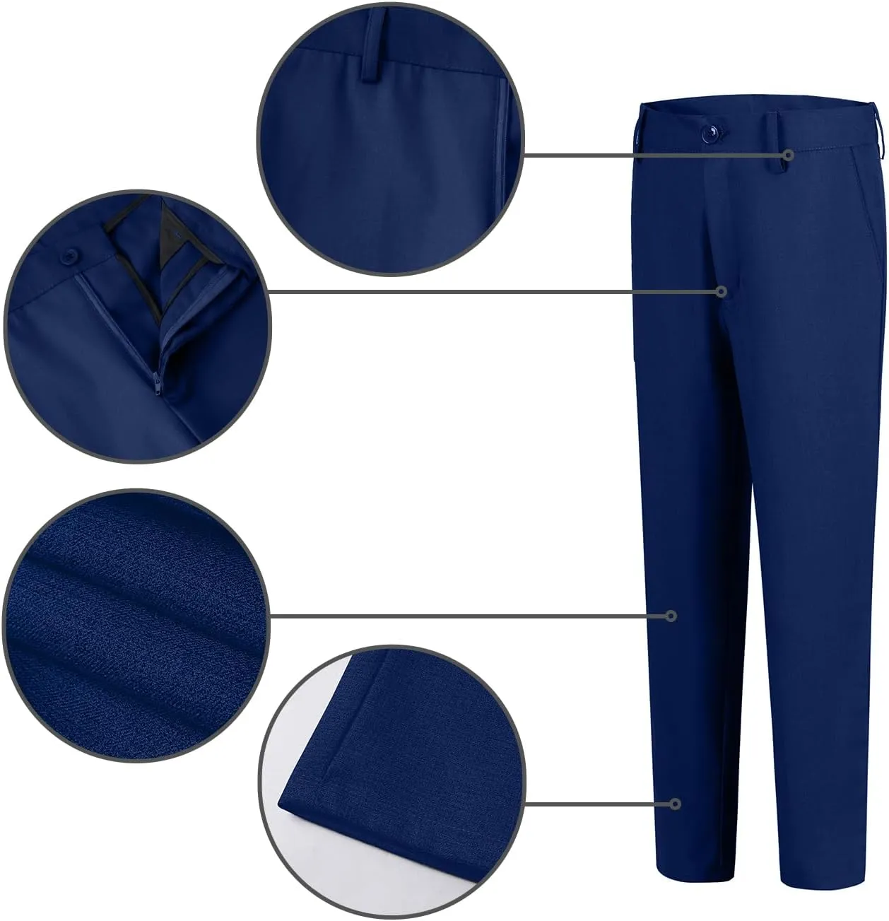 Boys Suits 5 Piece Formal Suit Set Slim Fit Formal Dress Clothes Ring Bearer Outfit for Kids