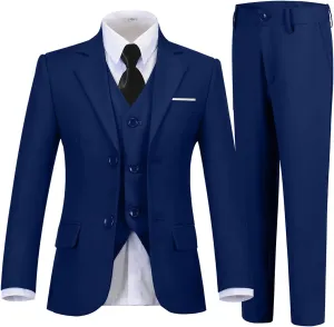 Boys Suits 5 Piece Formal Suit Set Slim Fit Formal Dress Clothes Ring Bearer Outfit for Kids