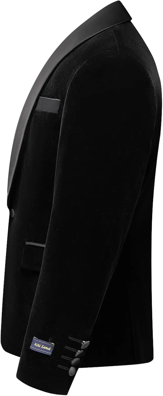 Boys Velvet Suits Slim Fit Tuxedo 2 Piece Kids Blazer Jacket Pants Formal Sizes 4-20 Fashion Ring Bearer Outfit for Wedding