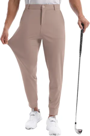 CANGHPGIN Mens Athletic Joggers with Zipper Pockets Lightweight Golf Pants Men Stretch Relaxed Fit Tapered Work Travel Pants