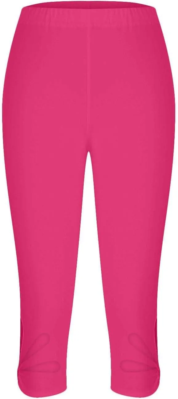 Capri Leggings for Women Summer Cropped High Waisted Knee Length Yoga Pants Comfy Stretchy Workout Compression Pants