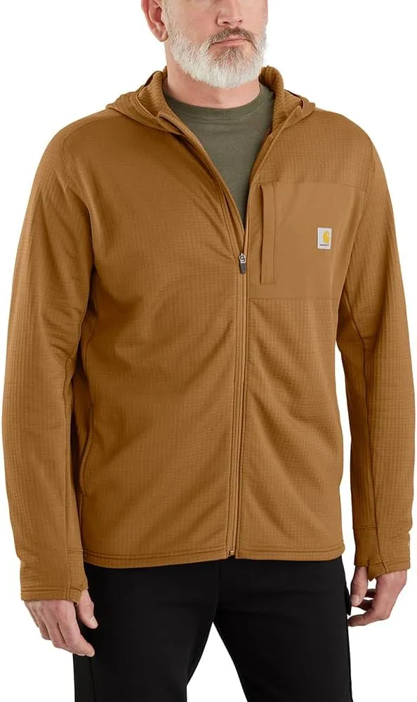 Carhartt Men's Force Relaxed Fit Full-Zip Long-Sleeve Hooded T-Shirt