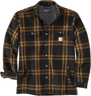 Carhartt Men's Relaxed Fit Flannel Sherpa-Lined Shirt Jac