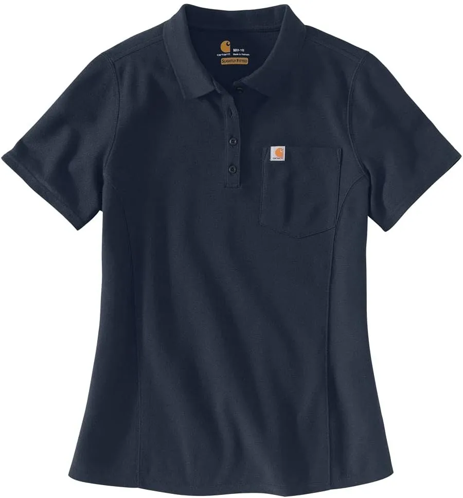 Carhartt Women's Relaxed Fit Midweight Short-Sleeve Pocket Polo