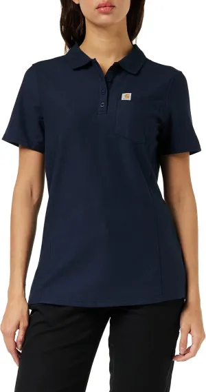Carhartt Women's Relaxed Fit Midweight Short-Sleeve Pocket Polo